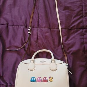 Coach Cream Crossbody Bag with Retro Game Icons